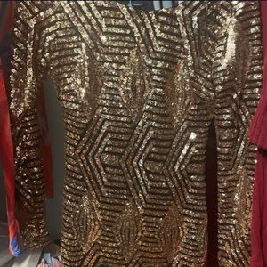 Gold/black Sequin Dress
